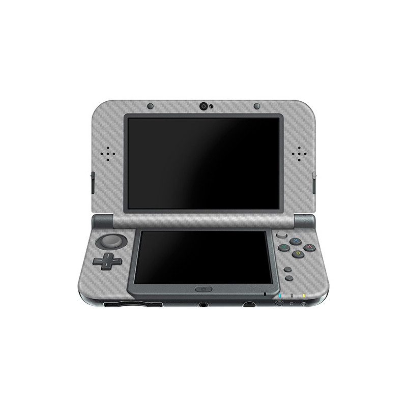 New 3DS LL/XL Console Carbon Fiber Skin Silver 