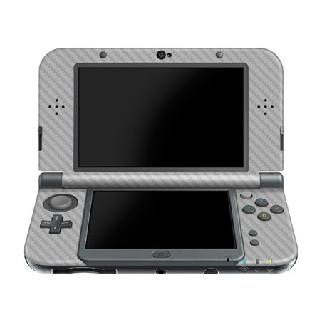 New 3DS LL/XL Console Carbon Fiber Skin Silver Nintendo