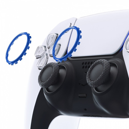 PS5 Dualsense Controller Accent Rings Solid Unpainted Deep Blue