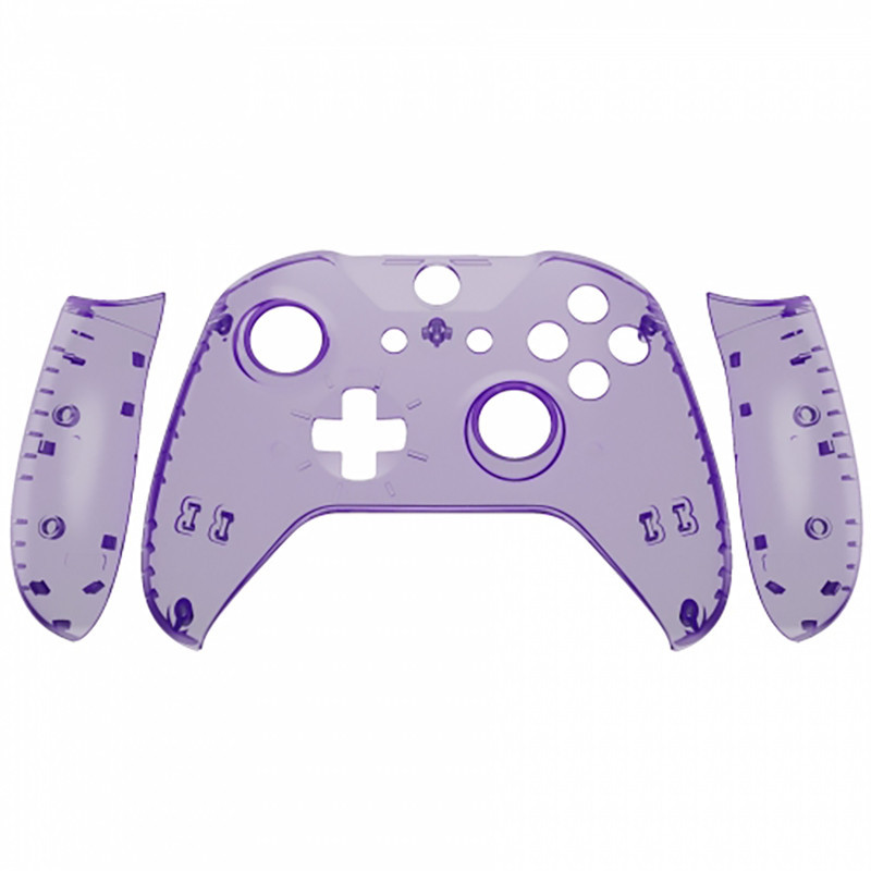 XBOX ONE S Controller Front Faceplate With Side Rails Clear Purple