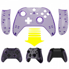 XBOX ONE XBOX ONE S Controller Front Faceplate With Side Rails Clear Purple