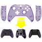 XBOX ONE S Controller Front Faceplate With Side Rails Clear Purple