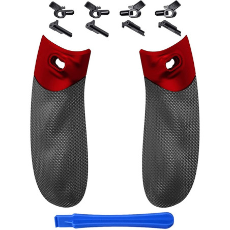 Xbox Series X/S Controller Flexor Diamond Textured Side Rails Grips with Trigger Stop Kit Vampire Red