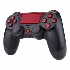 Dualshock 4 DS4 V2 Controller Button Set Matte UV Vampire Red Classical Symbols  with Touchpad Cover