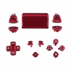 Dualshock 4 DS4 V2 Controller Button Set Matte UV Vampire Red Classical Symbols  with Touchpad Cover