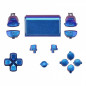 Dualshock 4 DS4 V2 Controller Button Set Glossy Chameleon Blue Purple with Touchpad Cover