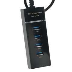 Dobe 4 Ports Hub Usb 3.0 Superspeed High Speed For Ps4 (S)/ Ps4 Pro/ Xbox One (S)/ Xbox 360/ Pc - Black