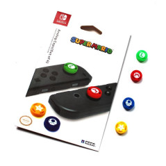 NS Switch Joy-con Thumb Grips Silicone Rubber 4X Set Mario Nintendo