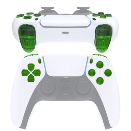 PS5 Dualsense Controller Full Button Set Clear Green