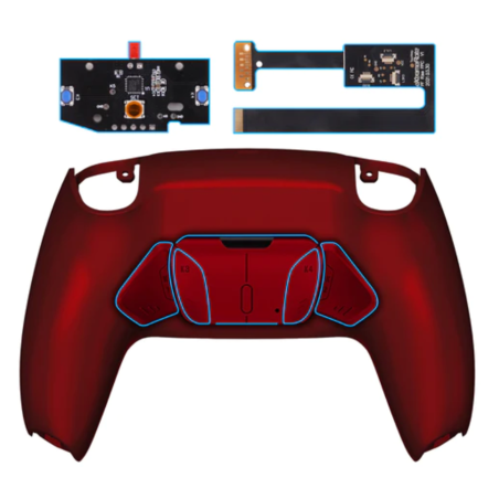 Ps5 Dualsense 4 Back Button Rise4 Mod Kit Soft Touch Vampire Red