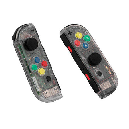 Switch Joy-con Left and Right Replacement Case Set Clear Transparent Black