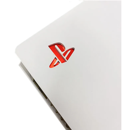 PS5 Console Logo Skin Sticker Electoplate Red