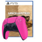 PS5 Original DualSense Wireless Controller Nova Pink Bundled With PS5 Uncharted Collection Disk Version PS5 Original DualSense Wireless Controller Nova Pink Bundled With PS5 Uncharted Collection Disk Version