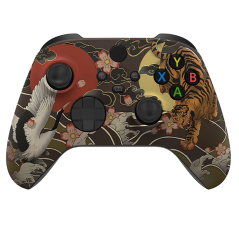 XBOX CONTROLLER ITEMS XBOX SERIES S/X Controller Front Faceplate Art Series Soft Touch Tiger & Crane