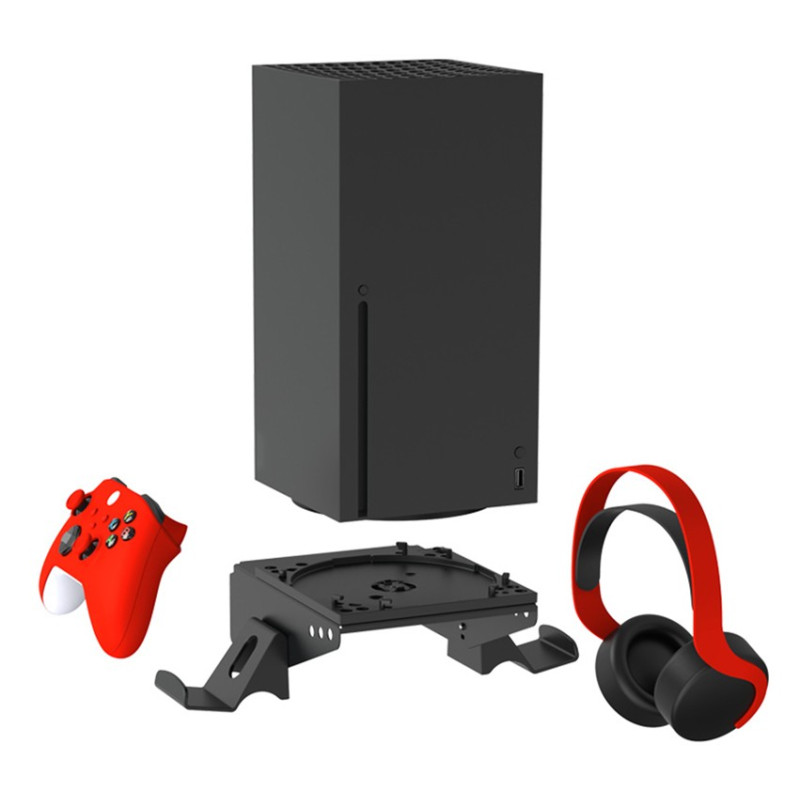 Xbox Series X Console Wall Mount with Headset + Controller Bracket Xbox Series X Console Wall Mount with Headset + Controller Bracket