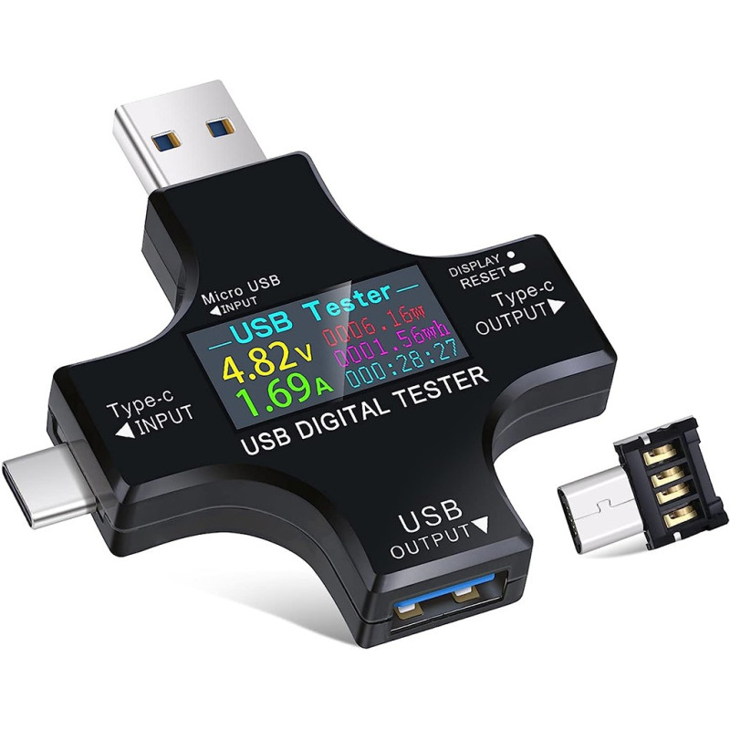 Type C USB Tester Current Voltmeter Amp Detector Type C USB Tester Current Voltmeter Amp Detector