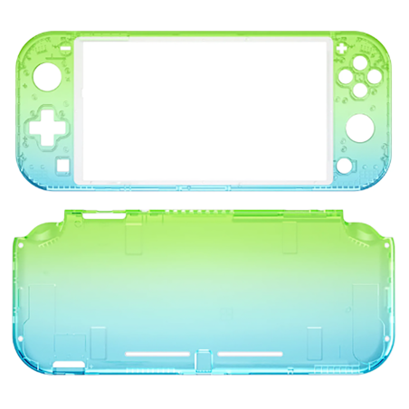 NS Switch Lite Complete Shell Kit Glossy Gradient Translucent Green Blue