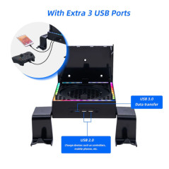 XBOX SERIES S/X Xbox Series X Wall Mounted Color Changing Cooling Stand With Hooks