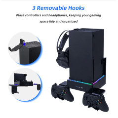 XBOX SERIES S/X Xbox Series X Wall Mounted Color Changing Cooling Stand With Hooks