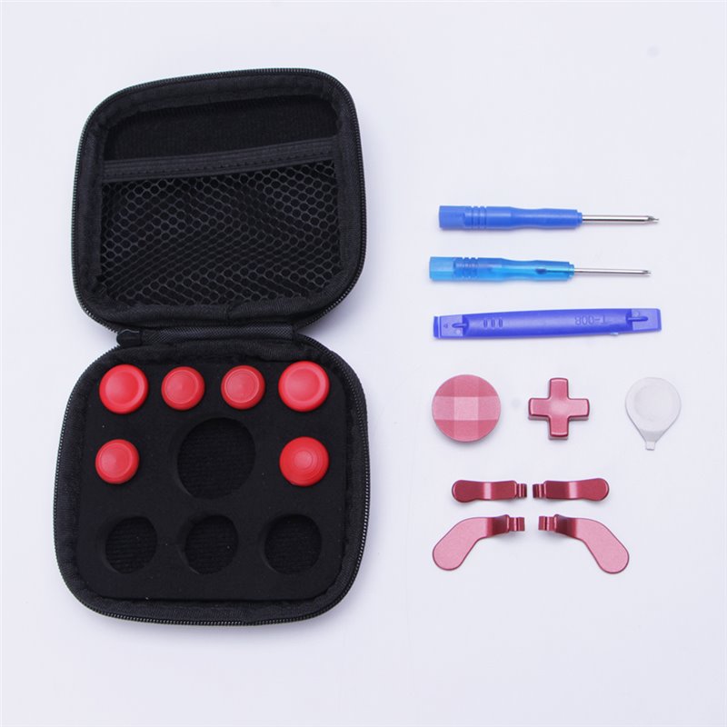 XBOX ONE Elite V2 / Core Controller 12Pcs Magnetic Thumbstick Accessory Paddle Set Full Red
