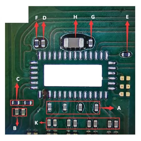 Nintendo NS Switch Board Components Capacitor near M92T36 CHIP Type C