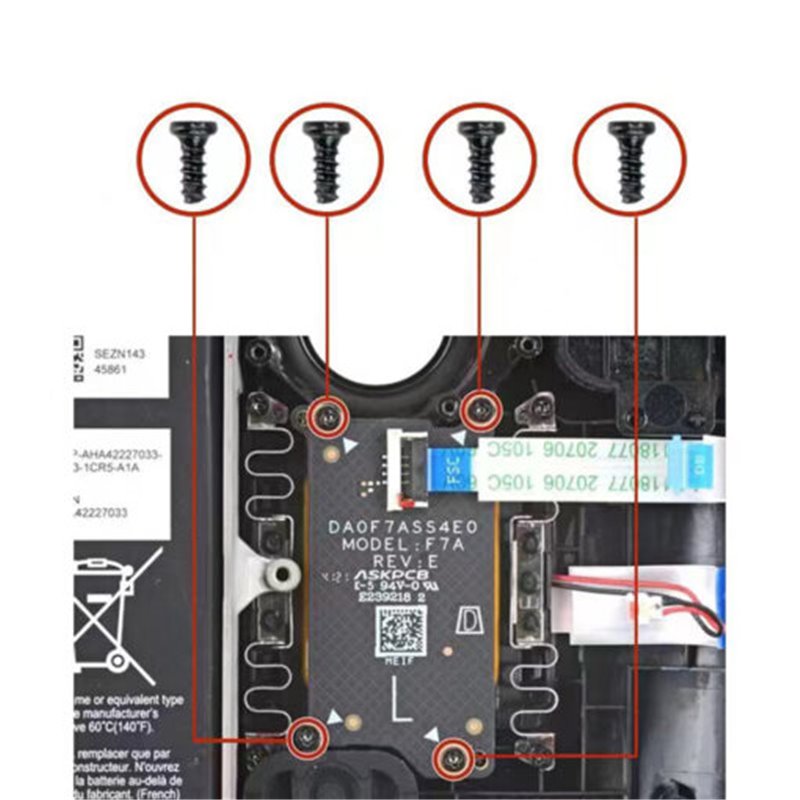 Steam Deck Touch Pad 4Pcs Metal Screw Set