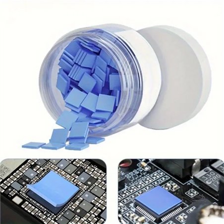 Soldering & Consumables 100pcs Blue Silicon Conductive Thermal Pads 12x12x1.5mm