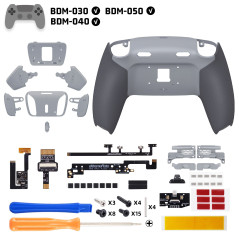 PS5 Ps5 Dualsense Controller NEW Plus MAX Edition Back Button Mod Kit Rise4 Rubberized Hope Gray BDM-030/040/050