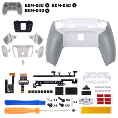PS5 Ps5 Dualsense Controller NEW Plus MAX Edition Back Button Mod Kit Rise4 Rubberized White Metal Edition BDM-030/040/050