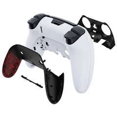 PS5 PS5 Dualsense Edge Replacement Top and Bottom Shell Trim Black & Textured Red