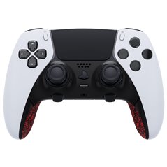 PS5 PS5 Dualsense Edge Replacement Top and Bottom Shell Trim Black & Textured Red