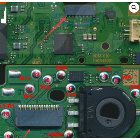 PS5 PS5 Dualsense Controller BDM Board Touchpad Trigger Assembly Socket 18 pin
