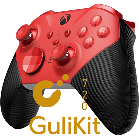 Xbox Elite Series 2 Wireless Controller RED Upgraded with Gulikit 720 TMR Drift-Free Joysticks + Paddles