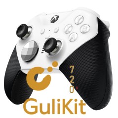 XBOX CONTROLLER ITEMS Xbox Elite Series 2 Wireless Controller White Upgraded with Gulikit 720 TMR Drift-Free Joysticks + Paddles
