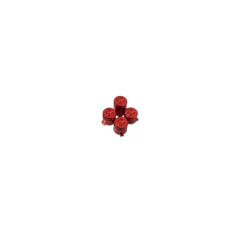 XBOX ONE CONTROLLER METAL ABXY BUTTON SET BULLET STYLE NICKEL RUBY RED