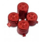 XBOX ONE CONTROLLER METAL ABXY BUTTON SET BULLET STYLE NICKEL RUBY RED