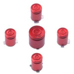 METAL ABXY WITH GUIDE BUTTON SET BULLET STYLE FOR XBOX 360 CONTROLLER RED