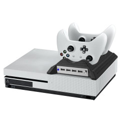XBOX ONE S Slim 4in1 Controller Charging Station with Cooling fan and 4 USB Hub Port XBOX ONE