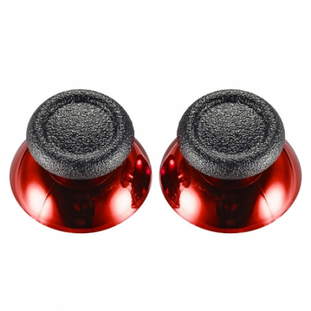 PS4 Dualshock 4 DS4 Controller Chrome Series Thumbsticks Chrome Red Black Rubber