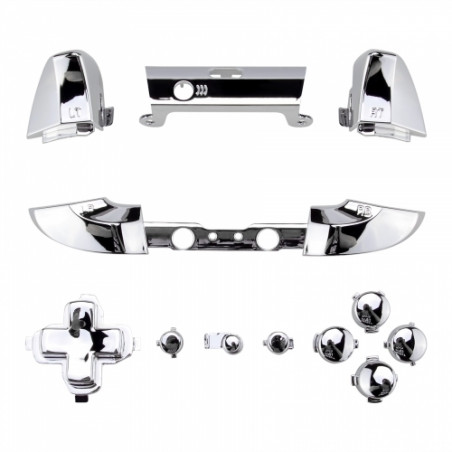 XBOX CONTROLLER ITEMS Xbox One S Full Button Set Chrome Silver
