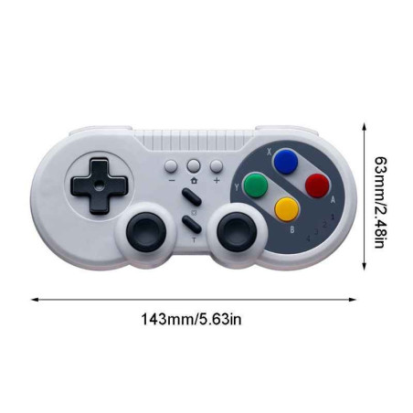 NS Switch Wireless Bluetooth Gamepad Controller with Turbo - SFC Style