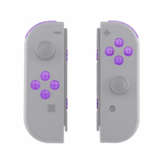 NS JoyCon 16 piece Button Kit Transparent Clear Purple