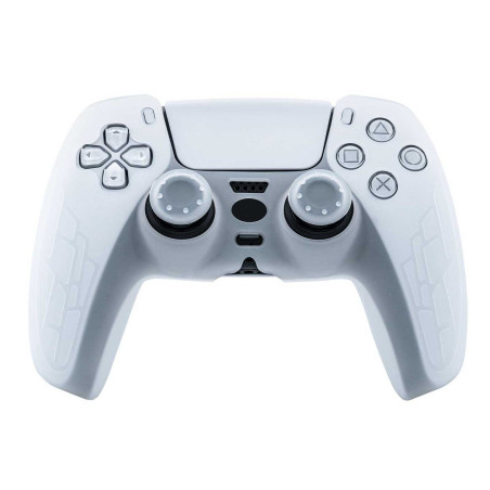 DS5 CONTROLLER SILICONE GLOVE WITH THUMBSTICKS TRANSPARENT WHITE
