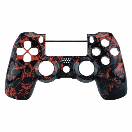 PS4 Dualshock 4 V2 Front Faceplate Art Series Red Camo Skull