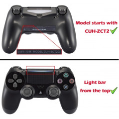 PS4 Dualshock 4 DS4 V2 Controller Button Set Glossy Chrome Purple with Touchpad Cover