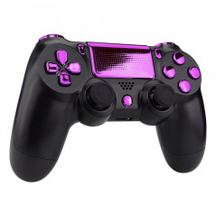 PS4 Dualshock 4 DS4 V2 Controller Button Set Glossy Chrome Purple with Touchpad Cover