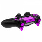 Dualshock 4 DS4 V2 Controller Button Set Glossy Chrome Purple with Touchpad Cover