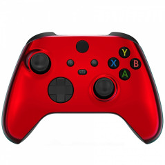 XBOX SERIES S/X Controller Front Faceplate Chrome Series Glossy Chrome Red XBOX CONTROLLER ITEMS