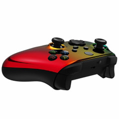 XBOX SERIES S/X Controller Front Faceplate Chrome Series Glossy Chrome Gradient Green Gold Red