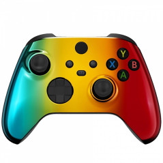XBOX CONTROLLER ITEMS XBOX SERIES S/X Controller Front Faceplate Chrome Series Glossy Chrome Gradient Green Gold Red